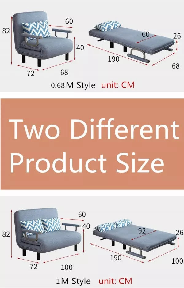 2-in-1 Folding Armchair Sofa Bed