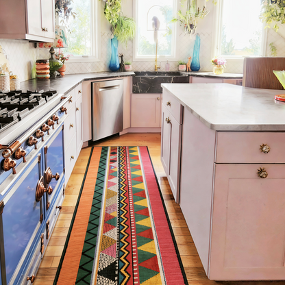 Vintage Sunset Washable Runner Rug