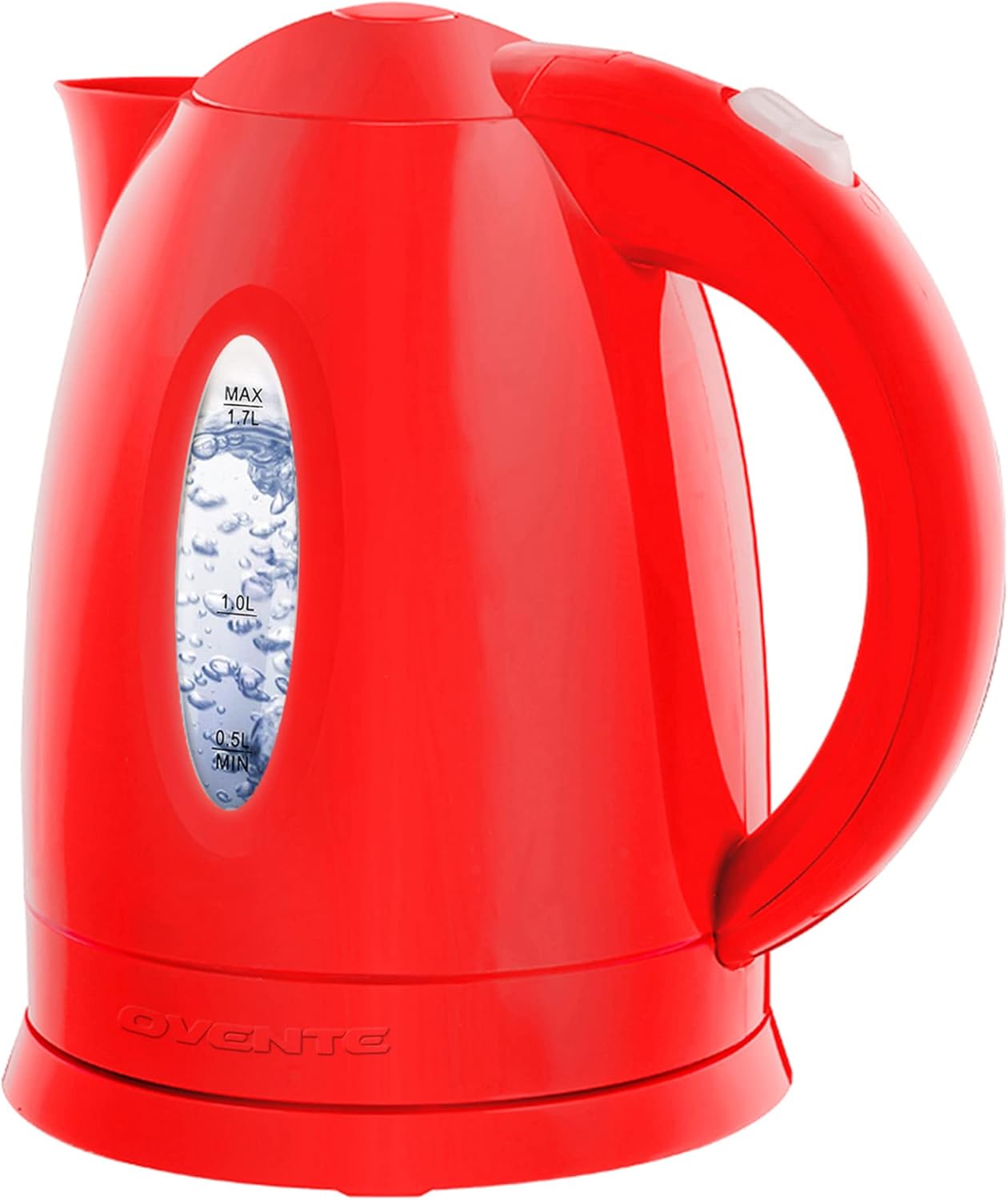 OVENTE Electric Kettle, Hot Water, Heater 1.7 Liter - BPA Free Fast Boiling Cordless Water Warmer - Auto Shut Off Instant Water Boiler for Coffee & Tea Pot - White KP72W