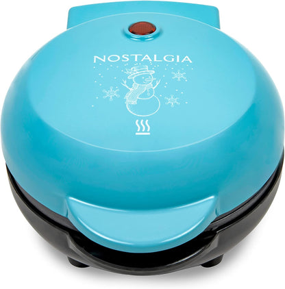 Nostalgia MyMini Cars and Trucks Shape Electric Waffle Maker, 5-Inch Non-Stick Griddle for Waffles, Hash Browns, Eggs, and More, Yellow