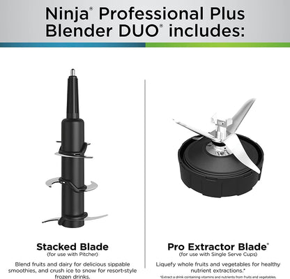 Ninja BN701 Professional Plus Blender, 1400 Peak Watts, 3 Functions for Smoothies, Frozen Drinks & Ice Cream with Auto IQ, 72-oz.* Total Crushing Pitcher & Lid, Dark Grey