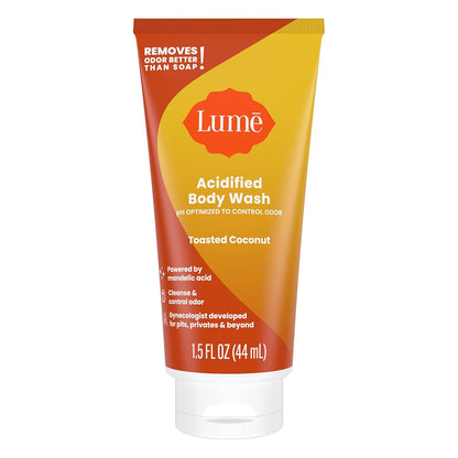 Lume Acidified Body Wash - 24 Hour Odor Control - Removes Odor Better than Soap - Moisturizing Formula - Formulated Without SLS or Parabens - OB/GYN Developed - 8.5 ounce (Peony Rose)
