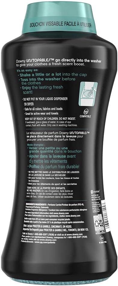 Downy Unstopables In Wash Scent Booster Beads, Fresh Scent, 24 oz, Downy Scent Booster Beads, Unstoppable Laundry Beads, Odor Protection
