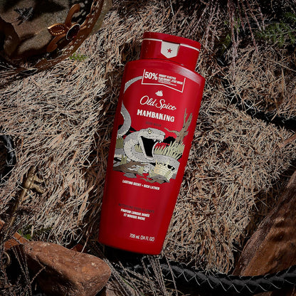 Old Spice Body Wash for Men, 24/7 Shower Fresh with Lasting Scent, Red Collection, Swagger with Cedarwood Scent, 24 fl oz (Pack of 2)