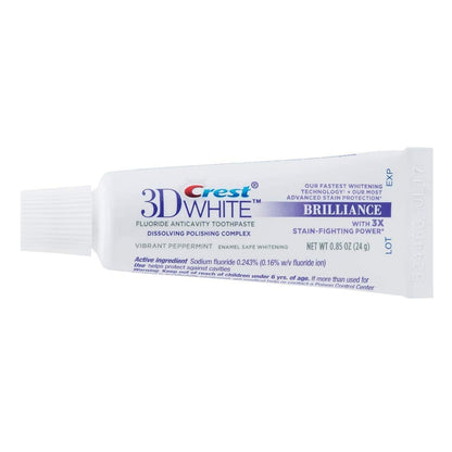 Crest 3D White Advanced Luminous Mint Teeth Whitening Toothpaste, 3.7 oz Pack of 4 - Helps Remove Surface Stains, Whitens Teeth, Strengthens Tooth Enamel, Protects Against Cavities
