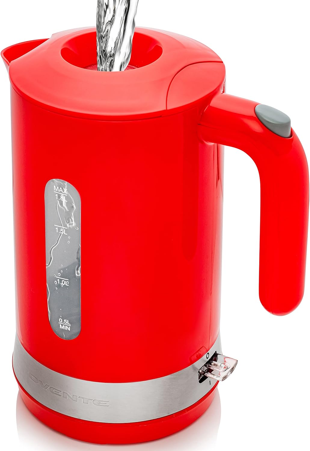 OVENTE Electric Kettle, Hot Water, Heater 1.7 Liter - BPA Free Fast Boiling Cordless Water Warmer - Auto Shut Off Instant Water Boiler for Coffee & Tea Pot - White KP72W