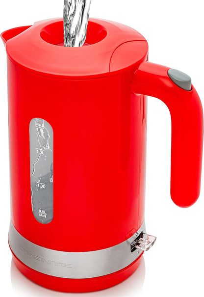 OVENTE Electric Kettle, Hot Water, Heater 1.7 Liter - BPA Free Fast Boiling Cordless Water Warmer - Auto Shut Off Instant Water Boiler for Coffee & Tea Pot - White KP72W