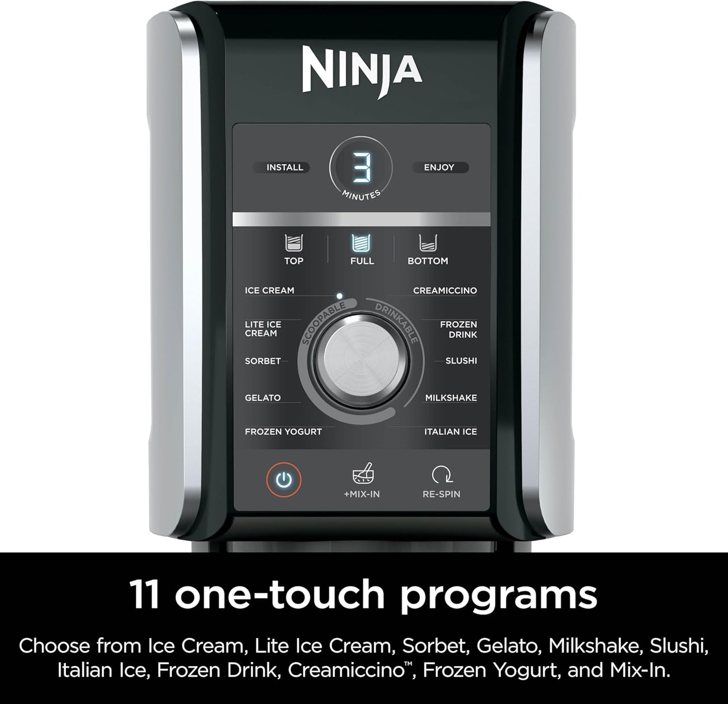 Ninja CREAMi Deluxe 11-in-1 Ice Cream & Frozen Treat Maker for Ice Cream, Sorbet, Milkshakes, Frozen Yogurt, & More, 11 Programs, XL Capacity, Silver, Includes (2) Family-Sized 24 oz. Tubs