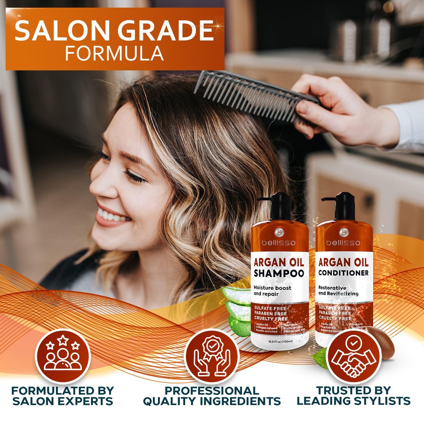 Biotin Shampoo and Conditioner Set - Sulfate and Paraben Free Treatment for Men and Women - Hair Thickening Volumizing Products to Help Boost Thinning Hair with Added Keratin