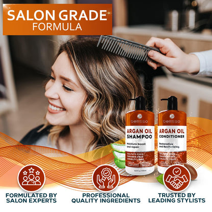Biotin Shampoo and Conditioner Set - Sulfate and Paraben Free Treatment for Men and Women - Hair Thickening Volumizing Products to Help Boost Thinning Hair with Added Keratin