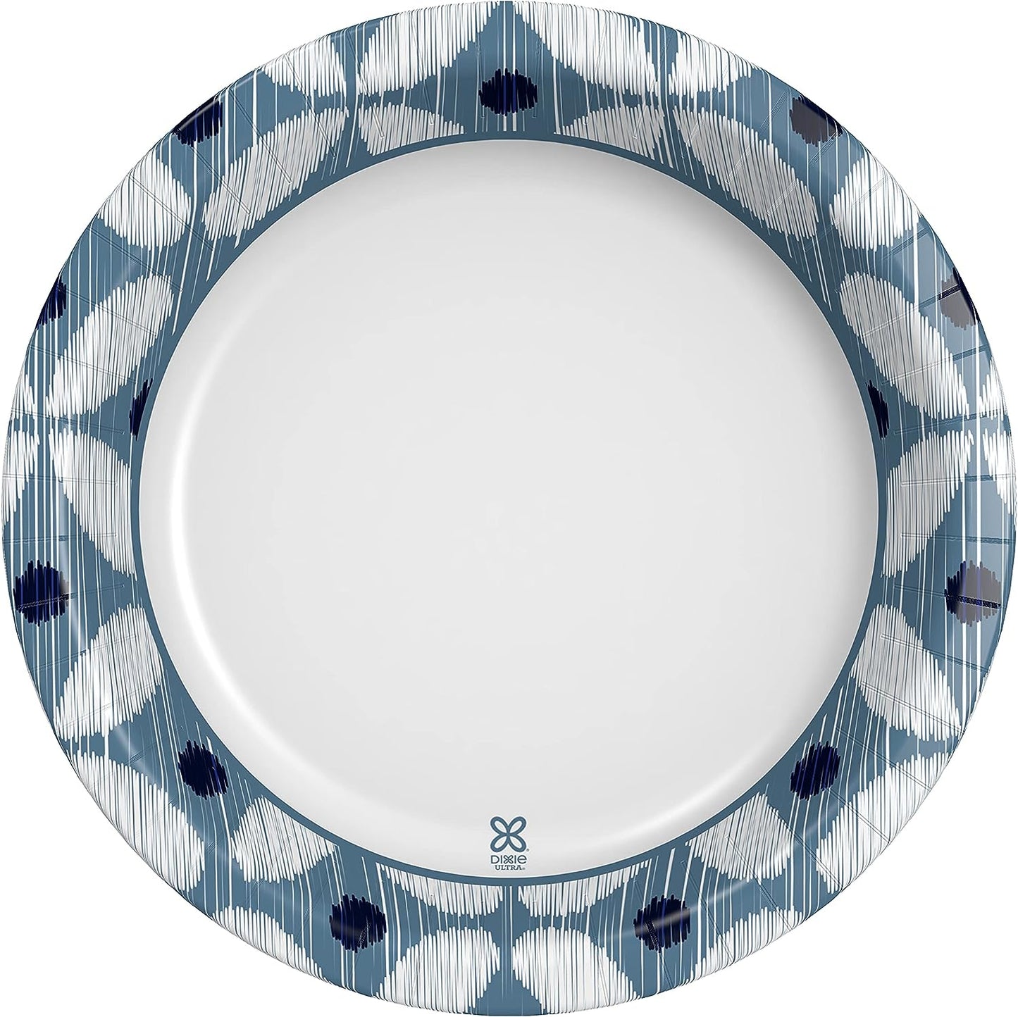 Dixie Ultra Deep Dish Paper Plates, 9 9/16 inch Dinner Size Printed Disposable Plates, 40 Count (1 Pack of 40 Plates)