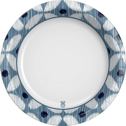 Dixie Ultra Deep Dish Paper Plates, 9 9/16 inch Dinner Size Printed Disposable Plates, 40 Count (1 Pack of 40 Plates)