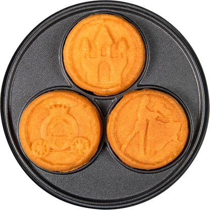 Nostalgia MyMini Cars and Trucks Shape Electric Waffle Maker, 5-Inch Non-Stick Griddle for Waffles, Hash Browns, Eggs, and More, Yellow