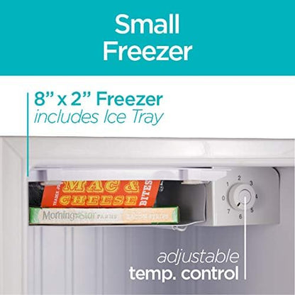 BLACK+DECKER BCRK17B Compact Refrigerator Energy Star Single Door Mini Fridge with Freezer, 1.7 Cubic Feet, Black