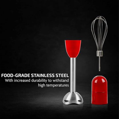 OVENTE Electric Immersion Hand Blender 300 Watt 2 Mixing Speed with Stainless Steel Blades, Powerful Portable Easy Control Grip Stick Mixer Perfect for Smoothies, Puree Baby Food & Soup, Black HS560B