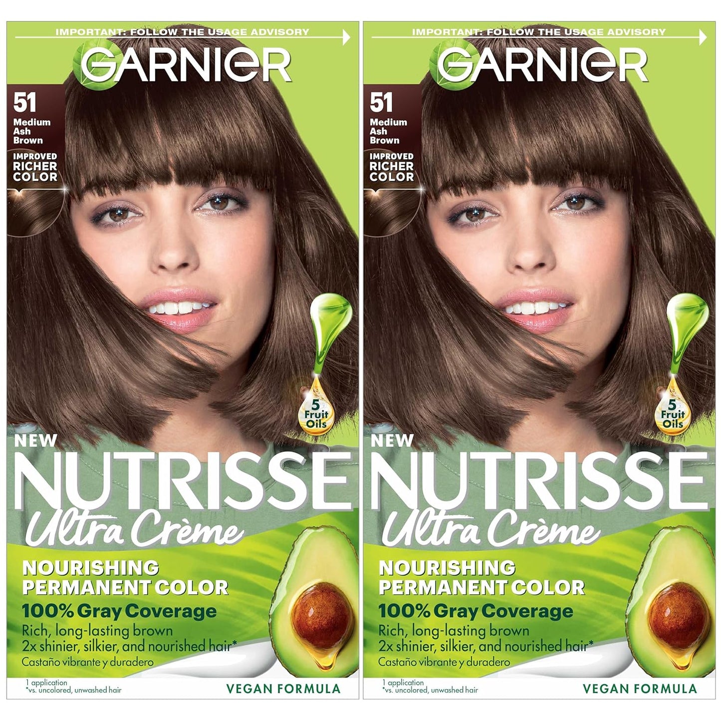 Garnier Hair Color Nutrisse Nourishing Creme, 40 Dark Brown (Dark Chocolate) Permanent Hair Dye, 1 Count (Packaging May Vary)
