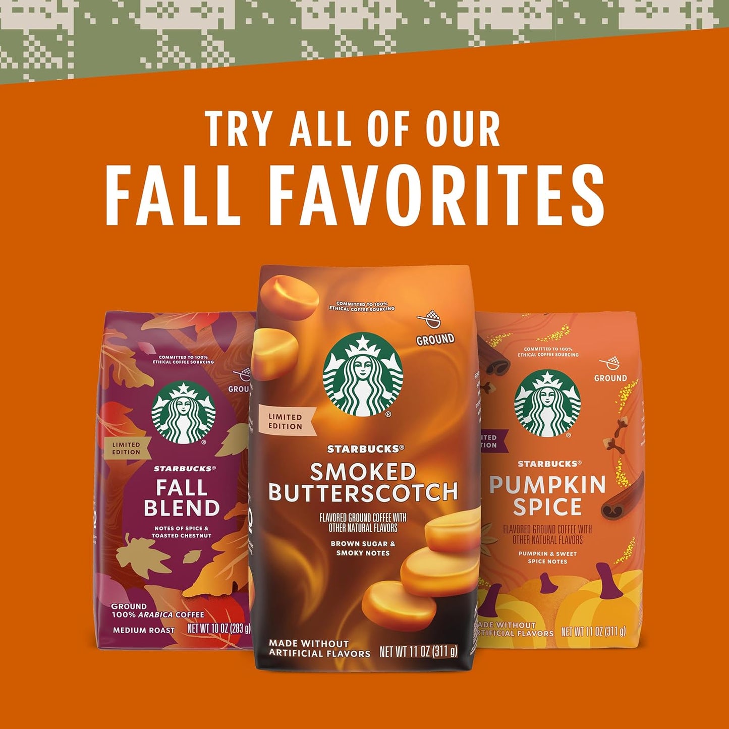 Starbucks Ground Coffee, Medium Roast Coffee, Pike Place Roast, 100% Arabica, 1 Bag (28 Oz)