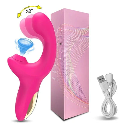 HOT DEAL - 2 IN 1 CLITORAL SUCKING VIBRATOR FEMALE FOR WOMEN