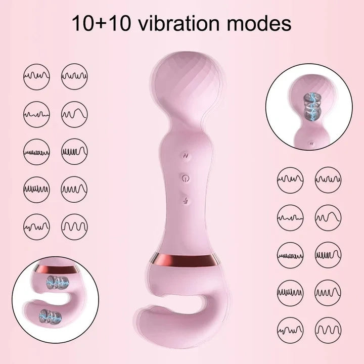 HOT 2 IN 1 AV VIBRATOR FEMALE MAGIC WAND CLITORIS STIMULATOR