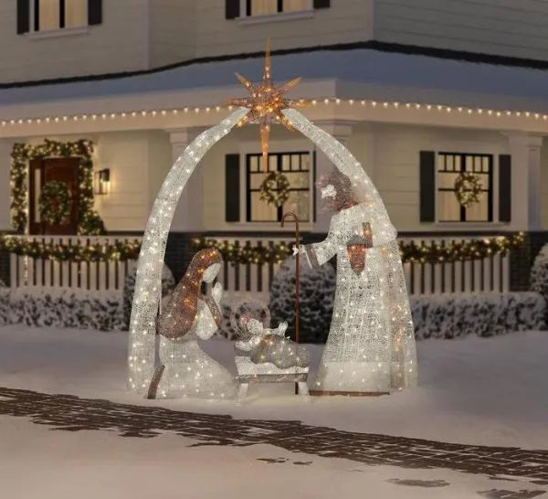 Christmas-10 ft led giant nativity scene