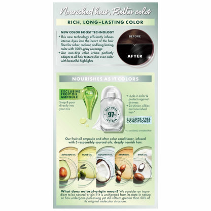 Garnier Hair Color Nutrisse Nourishing Creme, 40 Dark Brown (Dark Chocolate) Permanent Hair Dye, 1 Count (Packaging May Vary)