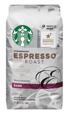 Starbucks Whole Bean Coffee, Dark Roast Coffee, Espresso Roast, 100% Arabica, 1 bag (40 oz)