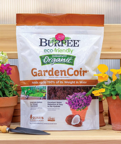 Natural & Organic Garden Coir, 8 quart, (1 Pack)