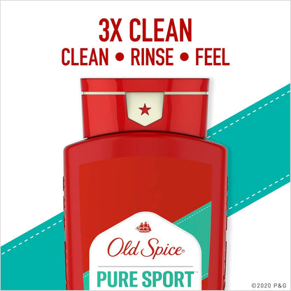 Old Spice Body Wash for Men, 24/7 Shower Fresh with Lasting Scent, Red Collection, Swagger with Cedarwood Scent, 24 fl oz (Pack of 2)