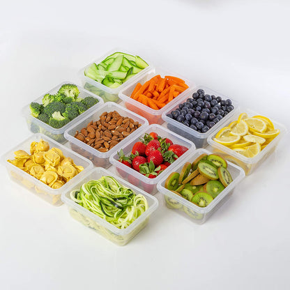 50-piece Food storage Containers Set with Lids, Plastic Leak-Proof BPA-Free Containers for Kitchen Organization, Meal Prep, Lunch Containers (Includes Labels & Pen)