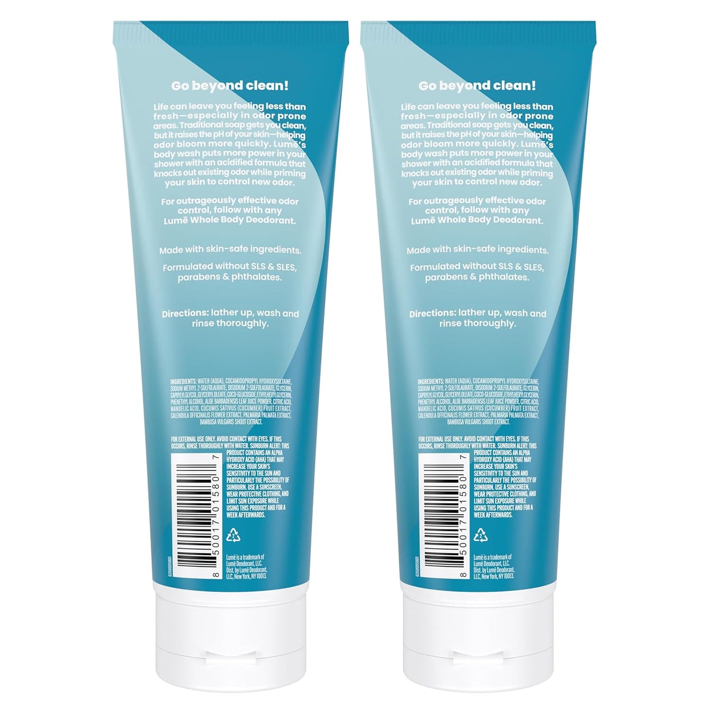 Lume Acidified Body Wash - 24 Hour Odor Control - Removes Odor Better than Soap - Moisturizing Formula - Formulated Without SLS or Parabens - OB/GYN Developed - 8.5 ounce (Peony Rose)