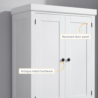 HOMCOM 72" Traditional Freestanding Kitchen Pantry Cupboard with 2 Cabinet
