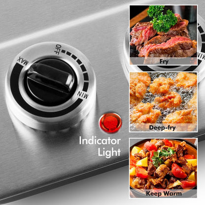 CUSIMAX Electric Hot Plate for Cooking Portable Single Burner 1500W Cast Iron hot plates Heat-up in Seconds Adjustable Temperature Control Stainless Steel Non-Slip Rubber Feet Upgraded Version B101