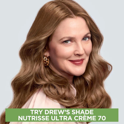 Garnier Hair Color Nutrisse Nourishing Creme, 40 Dark Brown (Dark Chocolate) Permanent Hair Dye, 1 Count (Packaging May Vary)