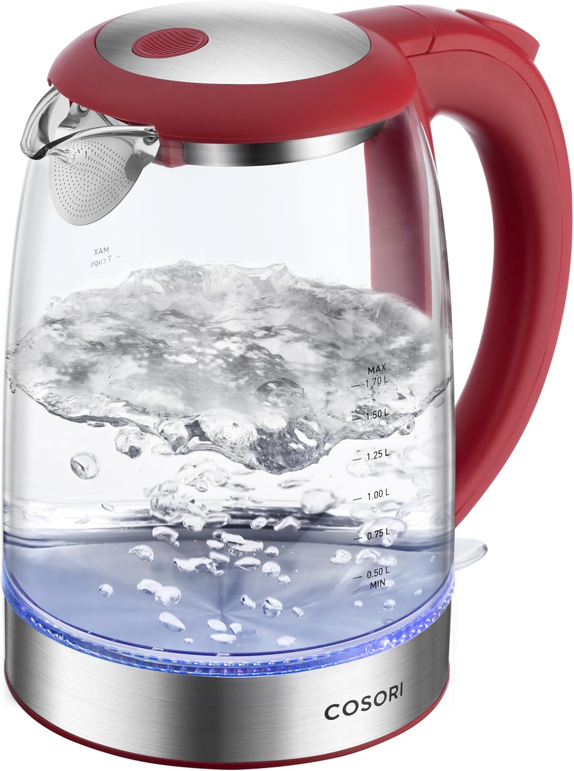 COSORI Electric Kettle, No Plastic Contact with Water, 1.7L/1500W, Stainless Steel Inner Lid & Filter, Tea Kettle For Coffee & Tea, Hot Water Kettle Teapot Boiler & Heater, Automatic Shut Off, Black