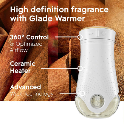 Glade PlugIns Refills Air Freshener, Scented and Essential Oils for Home and Bathroom, Apple Cinnamon, 3.35 Fl Oz, 5 Count