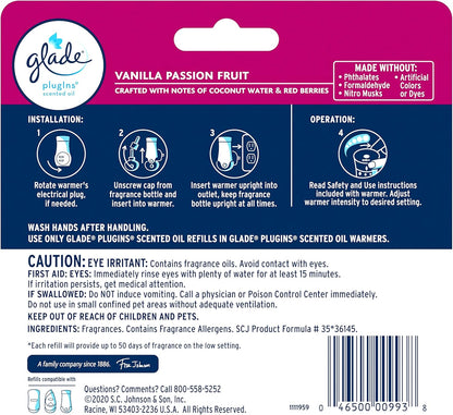Glade PlugIns Refills Air Freshener, Scented and Essential Oils for Home and Bathroom, Apple Cinnamon, 3.35 Fl Oz, 5 Count