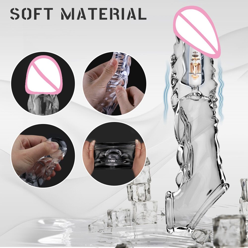 2023 latest hot style low price -Reusable penis extension vibrator