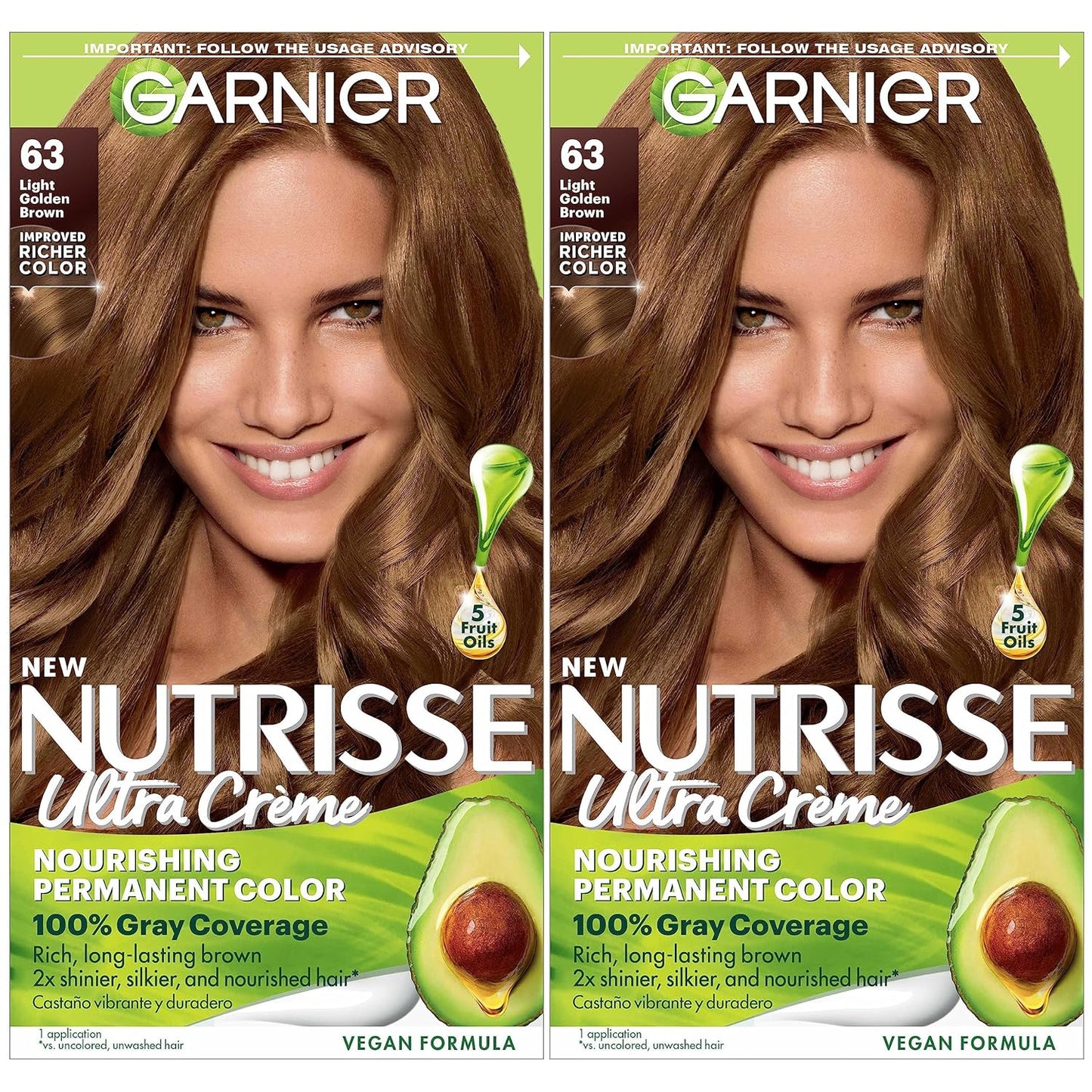 Garnier Hair Color Nutrisse Nourishing Creme, 40 Dark Brown (Dark Chocolate) Permanent Hair Dye, 1 Count (Packaging May Vary)