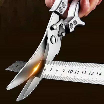 Heavy Duty Stainless Steel Kitchen Scissors,Multipurpose Ultra Sharp Utility Scissors, Professional Poultry Shears for Bone, Chicken, Meat, Fish, Turkey,Vegetables,Barbecue Scissors.