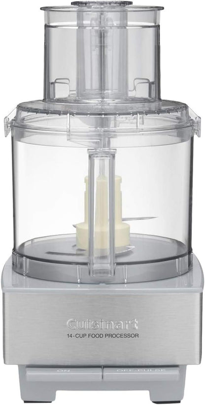 Cuisinart Food Processor 14-Cup Vegetable Chopper for Mincing, Dicing, Shredding, Puree & Kneading Dough, Stainless Steel, DFP-14BCNY