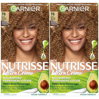 Garnier Hair Color Nutrisse Nourishing Creme, 40 Dark Brown (Dark Chocolate) Permanent Hair Dye, 1 Count (Packaging May Vary)