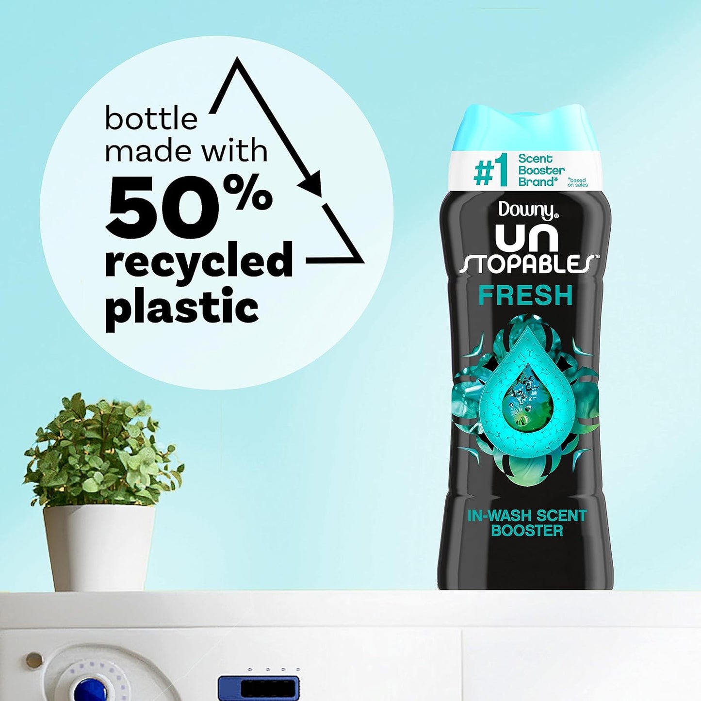 Downy Unstopables In Wash Scent Booster Beads, Fresh Scent, 24 oz, Downy Scent Booster Beads, Unstoppable Laundry Beads, Odor Protection