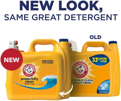 Arm & Hammer Clean Burst, 170 Loads Liquid Laundry Detergent, 170 Fl oz