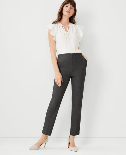 The Side Zip Ankle Pant in Bi-Stretch