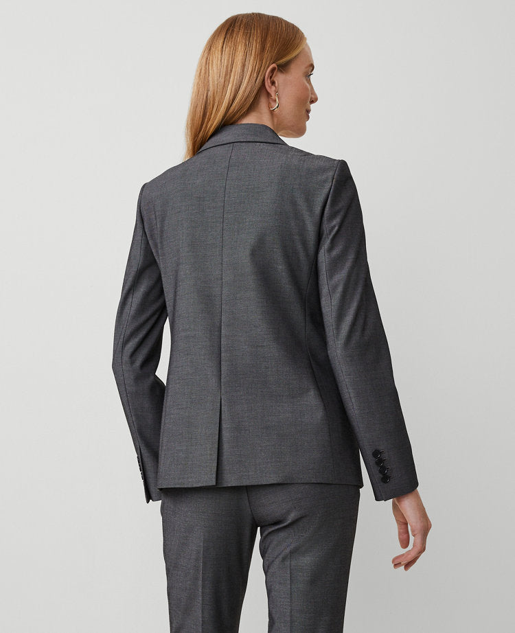 The Petite Long One-Button Blazer in Bi-Stretch