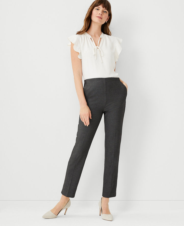 The Petite Side Zip Ankle Pant in Bi-Stretch