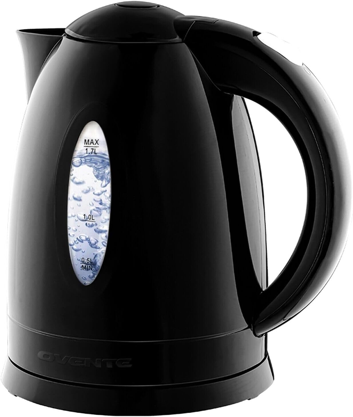 OVENTE Electric Kettle, Hot Water, Heater 1.7 Liter - BPA Free Fast Boiling Cordless Water Warmer - Auto Shut Off Instant Water Boiler for Coffee & Tea Pot - White KP72W