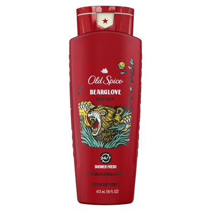 Old Spice Body Wash for Men, 24/7 Shower Fresh with Lasting Scent, Red Collection, Swagger with Cedarwood Scent, 24 fl oz (Pack of 2)