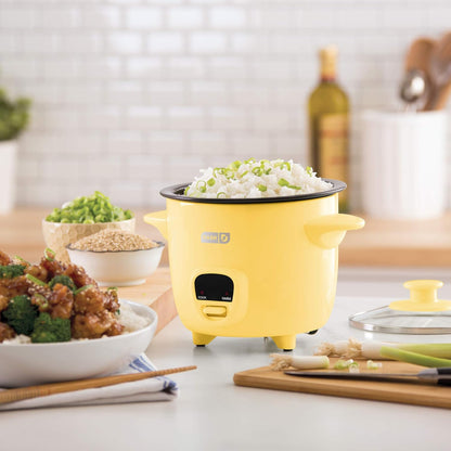 DASH Mini Rice Cooker Steamer with Removable Nonstick Pot, Keep Warm Function & Recipe Guide, .5 Quart, for Soups, Stews, Grains & Oatmeal - Aqua