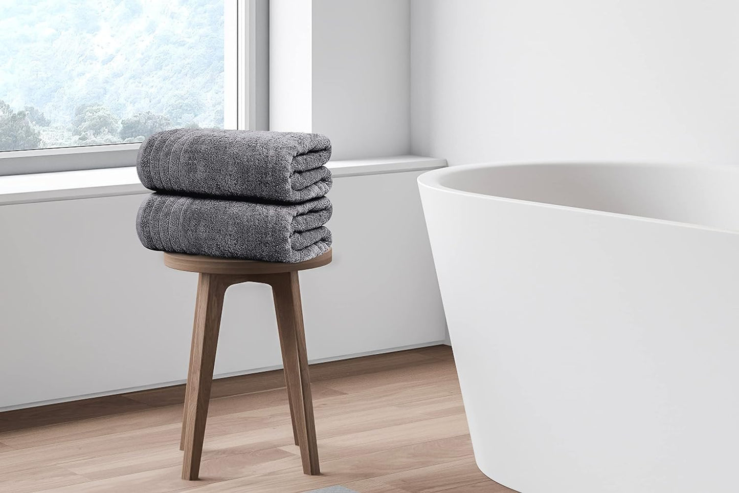 Tens Towels Extra Large Bath Towels 30 x 60 Inches, 100% Cotton, Larger & Lighter, Quicker to Dry, Lighter Weight, Super Soft and Absorbent, Perfect Bathroom Towels
